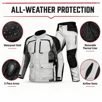 Accessoires de moto, vêtements de protection intégrale respirants et imperméables, combinaison de moto avec fermeture éclair