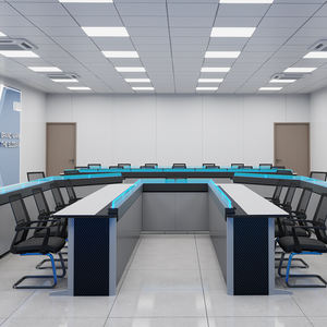 จอมอนิเตอร์โต๊ะศูนย์บัญชาการสื่อสารฉุกเฉินโต๊ะทำงานโลหะคอนโซล - Product Image 4