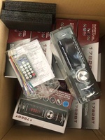 Reproductor MP3 para coche, receptor de Radio FM estéreo BT, con Control remoto, compatible con AUX/USB/tarjeta TF