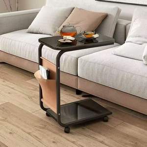 Table basse simple et petite, table d'appoint de canapé avec <span class=keywords><strong>roulettes</strong></span>, <span class=keywords><strong>petit</strong></span> <span class=keywords><strong>bureau</strong></span>, mini table d'angle, table de chevet, <span class=keywords><strong>petit</strong></span> <span class=keywords><strong>bureau</strong></span> à thé - Product Image 3