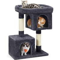Fournisseurs cadre d'escalade pour chat moderne en bois gris tour d'arbre à chat corde en sisal centre d'activités maison de jeu simple pour grands chats
