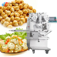 Machine automatique de mise en forme et de rondeur pour boulettes de poisson multi-remplissages, ligne de production continue haute efficacité pour usine de snacks et de produits de la mer