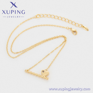 S00150882 Joyería Xuping, Cadenas de Moda, Collares con Colgante de Corazón Chapado en Oro de 18K para Enamorados, Regalo para Novia en el Día de San Valentín - Product Image 3