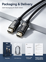 Câble HDMI 2.1 actif à fibre optique 8K ultra haute vitesse 48 Gbit/s 8K 60 Hz HDR dynamique Mâle-Mâle pour Home Cinéma
