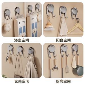 ตะขอแขวนแบบดูดติดผนัง วัสดุ ABS รับน้ำหนักได้ดี ใช้ได้กับห้องครัว ห้องน้ำ ประตู กระเบื้อง ติดตั้งง่าย ไม่ต้องเจาะ - Product Image 4