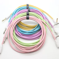 Cable de Guitarra de PVC de Alta Calidad de 6.35 mm, Recto a Curvo, con Tipo de Audio para Guitarras Eléctricas y Bajos