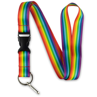 Porte-badge LGBTQ Pride Gay Lesbian Bisexual Transgender Supports Porte-clés avec boucle de dégagement et anneau plat Porte-clés