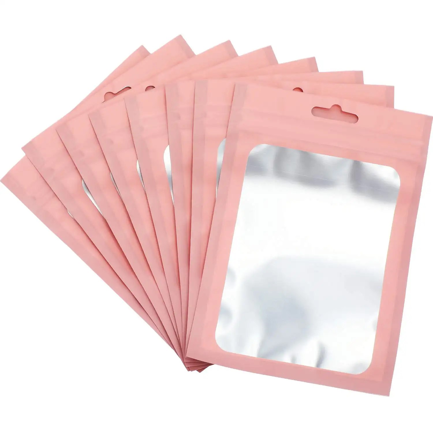 New style Factory supply oem white zip opp bag ziplock packaging phone case clear plastic bag with hang hole bikini zipper bags