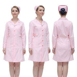 उच्च गुणवत्ता वाली प्रयोगशाला कोट सफेद प्रयोगशाला कोट सर्जिकल गाउन 100% कपास के कपड़े पहले डॉक्टरों और नर्सों के लिए पहले स्क्रब सूट - Product Image 1