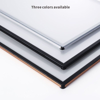 Panneau publicitaire LED ultra-fin en acrylique et acier inoxydable, durable, étanche, avec panneau frontal magnétique et contrôle de gradation