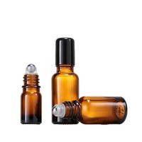 Flacon compte-gouttes en verre brun opaque pour huile essentielle, maquillage, soins de la peau, échantillon d'essence, flacon vide