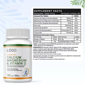 مكمل صحي حبوب الكالسيوم والمغنيسيوم والزنك وفيتامين B12 قرص فيتامين د الكالسيوم والمغنيسيوم والزنك - Product Image 4