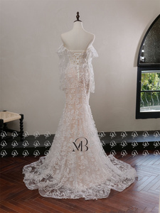 Mily sposa MQW02130 a maniche lunghe con lacci in pizzo 3d abito da sposa sposa abito da sposa - Product Image 2