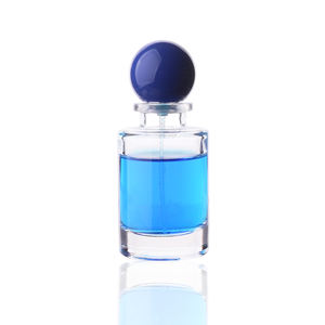 High-end Luxury Custom Logo Cylinder Empty 50ML 100ML Glass Spray <strong>Bottle</strong> with Colored Red and <strong>Blue</strong> Ball Caps - Product Image 5