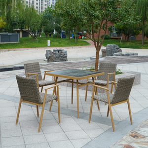 Set di Sedie da Giardino <span class=keywords><strong>Mobi</strong></span> di Alta Qualità, Sedia in Rattan PE con Braccioli e Schienale in Vimini - Product Image 6