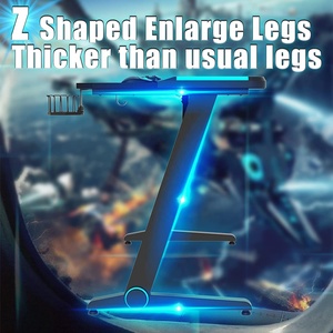 <strong>UK</strong> Hot Z Shaped Gamer <strong>Desk</strong> Pc <strong>Computer</strong> Gaming <strong>Desks</strong> Pc Table <strong>Computer</strong> <strong>Desk</strong> with LED Lights with Cup Holder and Headphone Hook - Product Image 6