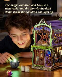 3D Wooden Jigsaw Puzzle DIY Cottage Magic House Retro Easy Assembly Model Toy Creative Ornaments Birthday Gift Ages 14+ - Product Image 5