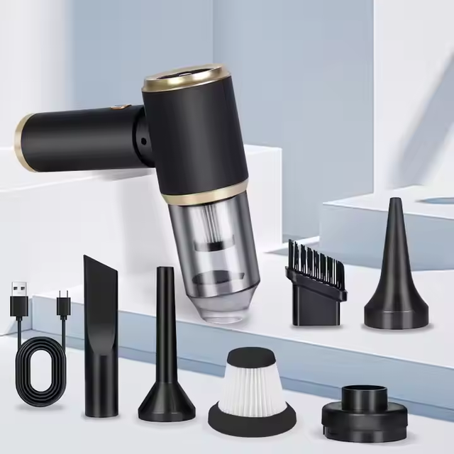 2026 Portable Mini Handheld Cordless Wireless USB Bagless 6000pa Wet Dry Vacuum Cleaner for Car Hotel & Garage Use