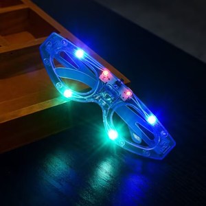 Gafas de Estrella para Fiesta con Luz LED Intermitente Multicolor Neón, Las Mejores Gafas Luminosas Intermitentes para Adultos y Niños como Cotillón - Product Image 6