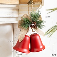 Décoration de Noël en tissu, carillon éolien, style vintage européen-américain, avec nœuds, pommes de pin, baies rouges, aiguilles vertes, design ouvert, arbre