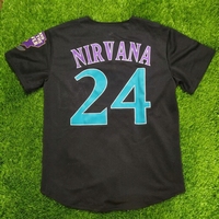 Jersey Baseball Softball Pria/Wanita Poliester Bolak-Balik Cepat Kering Anti-Bakteri V-Neck Pendek Depan Bernapas Jersey Olahraga