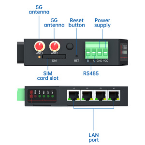 Routeur industriel 4G/5G RedCap avec emplacement pour carte SIM GSM, passerelle prenant en charge 1RS485 et 4 ports LAN, efficace via le protocole MQTT, 4G industriel - Product Image 3