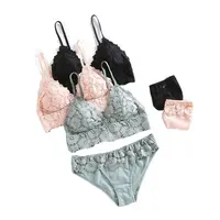 Comfortable Stylish floral bra and panty set Deals 