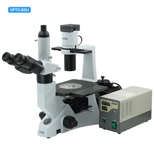 OPTO-EDU A16.1021 B G UV V Invertida Fluorescência Microscópio microscopio trinocular