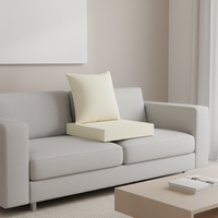 Ensemble de coussins de siège profonds de qualité supérieure pour l'extérieur - Coussins de chaise de patio en polyester tissé imperméable avec rembourrage en mousse à séchage rapide