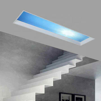 Plafonnier LED intelligent et moderne intégré, effet ciel bleu, pour cuisine, chambre, salon, décoration naturelle claire, IP54