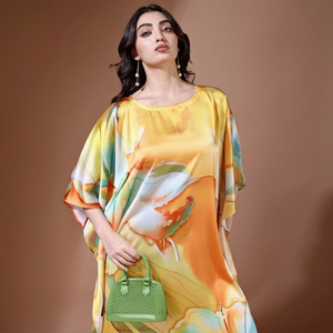 Hot Sale Designer Turkish Style <b>Kaftan</b> Kurta Women Polyester Handmade Batwing Sleeves Regular Fit Flared Hem Short Party - Product Image 2
