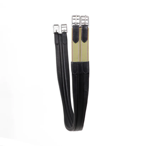 Cincha de cuero para caballo sin desgarros, de calidad garantizada, hecha a mano con cuero curtido suave y hebillas de rodillo para equitación. - Product Image 2