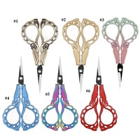 Ciseaux à ongles durables en acier inoxydable coupe-manucure dissolvant de cuticules d'ongles artisanat rétro ciseaux à ongles fleur de prunier