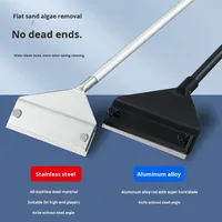 Brosse de nettoyage en acier inoxydable pour aquarium, grattoir à algues et mousse, outil écologique pour le nettoyage du salon, vente en gros