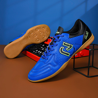 Chaussures de football IC en promotion, respirantes, avec semelle extérieure durable en maille nid d'abeille, pour terrain ferme, unisexes, jeunes et adultes, entraînement, OEM