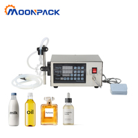 Machine de remplissage automatique de liquides Moonpack GFK-280 à tête unique et 1 buse, avec pompe à commande numérique pour huiles parfumées