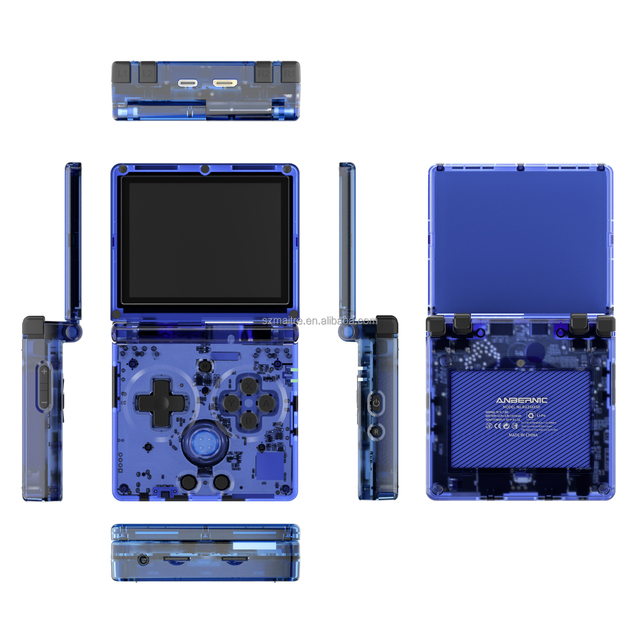 New Arrival Flip Retro Anbernic RG35XXSP Handheld Game Console 3.5inch IPS Screen Silver Color 64GB Memory Portable Colorful Toy