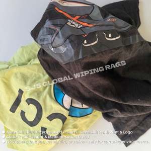 Trapos de Algodón de Colores de 25 LB, Trapos de Camisetas Recicladas, Trapos Industriales de Algodón de Alta Calidad para Limpieza - Product Image 4