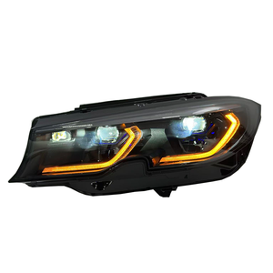 Faro Anteriore Fumé SJC Auto V3 per <span class=keywords><strong>BMW</strong></span> <span class=keywords><strong>Serie</strong></span> <span class=keywords><strong>3</strong></span> G20 G28 19-22, Luci Diurne Tricolore Giallo Bianco Ambra, Lampada Frontale Full LED - Product Image 3
