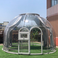 Dôme géodésique en PVC imperméable avec protection UV, dôme en polycarbonate, tente dôme igloo, dôme à bulles pour jardin extérieur