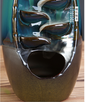 Brûleur d'encens à reflux en céramique chinoise créative personnalisée, diffuseur d'arômes, encensoir avec cônes de fumée parfumés au thé, porte-boulets