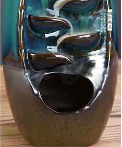 Bruciatore di Incenso a Flusso Inverso in Ceramica Cinese Creativo Personalizzato con Diffusore di Aromi e Porta Coni Profumati - Product Image 5
