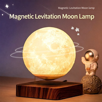 Lampe de lecture de bureau unique et lumineuse, décorative, à lévitation magnétique, avec LED flottantes Jupiter, Mars, Saturne, Lune