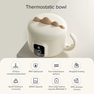 Ciotola di isolamento intelligente per bambini portatile <span class=keywords><strong>in</strong></span> acciaio inossidabile per alimenti per bambini per alimentazione termostatica ciotola per bambini con ricarica rapida - Product Image 2