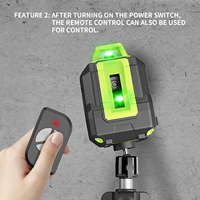 Niveau laser 3D 12 lignes 360° vertical, outil à batterie lithium 12V, mesureur de niveau à lumière verte horizontale pour extérieur