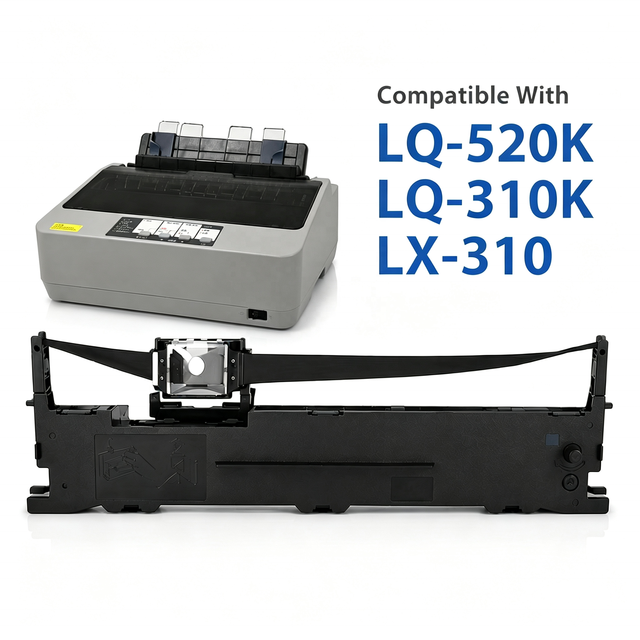 Ribbon Cartridge With 10m Ribbon for Epson LQ310 LQ310K LX310 LQ520K LQ300KH Dot Matrix Printer Supplies