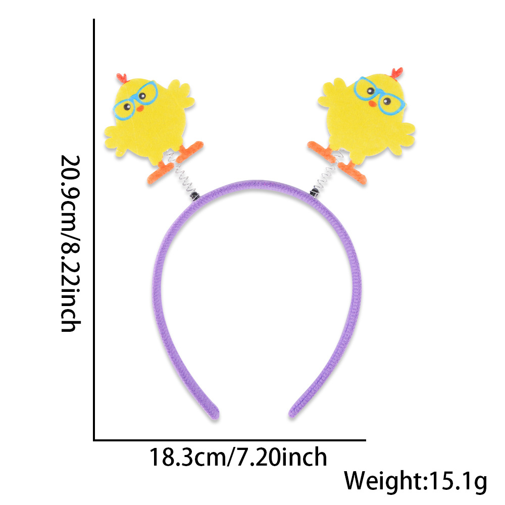 Wearing a chick style with a glasses - easter headband