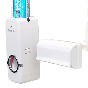 Wholesale automatic toothpaste squeezer plastic bathroom tooth squeezer wall mounted toothbrush holder