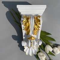 Moulure murale étanche en mousse de polyuréthane PU Gemei, imitation colonne romaine moderne, poutre dorée, tête de poutre, trompe d'éléphant, effet plâtre