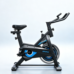 Vélo <span class=keywords><strong>d</strong></span>'exercice bleu dynamique, 7 niveaux, siège réglable, vélo de gym, capacité de 120 kg, équipement de fitness cardio, vélo de spinning pour <span class=keywords><strong>appartement</strong></span> - Product Image 1
